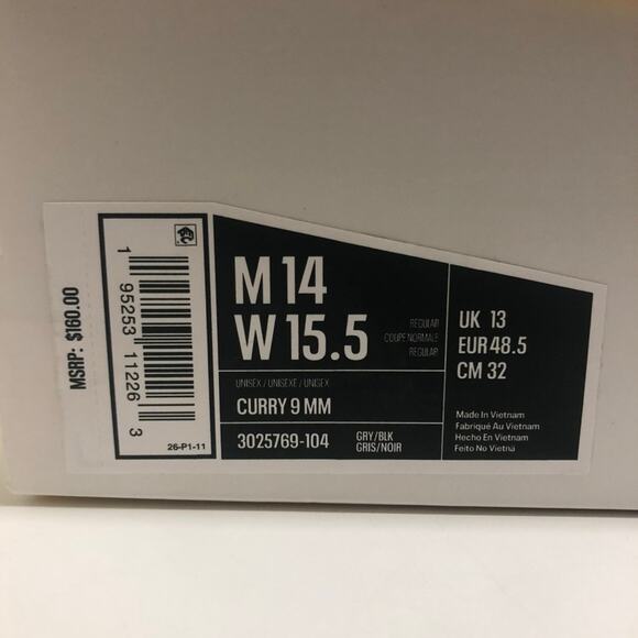 NIB RARE Under Armour Curry Flow 9 PE MM March Madness UNRELEASED Men's Size 14 - Picture 12 of 12